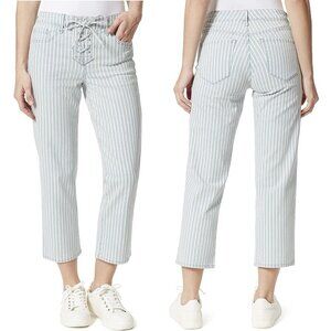 NWT New FRAYED Cropped Lace-Up Jeans Size 10/30